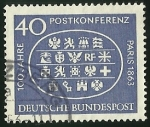 Stamps Germany -  100 JAHRE POST KONFERENZ PARIS - DEUTSCHE BUNDESPOST