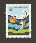 Stamps Hungary -  Polución en peces y oceános