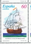 Stamps Spain -  Edifil  3414  Barcos de Epocoa.  