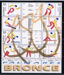 Stamps Spain -  Edifil  3418 - 3426  Deportes. Olímpicos de bronce.  