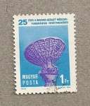 Stamps Hungary -  Antena recepción comunicaciones por satélite