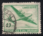 Stamps Uruguay -  Avión de 4 motores.