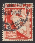 Stamps Peru -  Mapa de Perú.