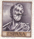 Stamps Spain -  PINTURA- San Pedro   - (El Greco) (R)