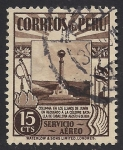 Stamps Peru -  Columna en los llanos de Junín en recuerdo a la célebre batalla de caballería.