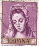 Stamps Spain -  PINTURA-La Sagrada Familia   - (El Greco) (R)