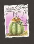 Sellos de Asia - Laos -  Cactus Melocactus manzanus