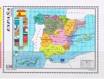 Stamps Spain -  Edifil  3459  Mapa oficial del Estado Autonómico.  
