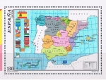 Stamps Spain -  Edifil  3459  Mapa oficial del Estado Autonómico.  