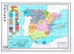 Stamps Spain -  Edifil  3459  Mapa oficial del Estado Autonómico.  