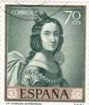 Stamps Spain -  PINTURA-Santa Casilda  -(Francisco de Zurbarán) (R)