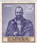 Stamps Spain -  PINTURA-Arquímedes  - (J.Ribera 