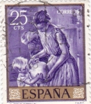 Stamps Spain -  PINTURA-El Botijo   - (Joaquín Sorolla) (R)