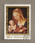 Sellos de Europa - Hungr�a -  Cuadro de la Virgen con niño de A. Durero