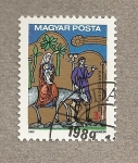 Stamps Hungary -  Huida a Egipto