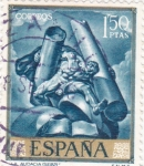 Stamps Spain -  PINTURA-La Audacia - (José Mª Sert) (R)