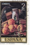 Stamps : Europe : Spain :  PINTURA- Bodegones - (Luis Menéndez) (R)