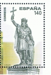 Stamps Spain -  Edifil  3511  Exposición Filatélica Nacional. Exfilna´97.  Monumento a Don Pelayo con la Cruz de la 