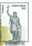 Stamps Spain -  Edifil  3511  Exposición Filatélica Nacional. Exfilna´97.  Monumento a Don Pelayo con la Cruz de la 