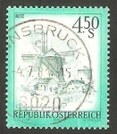 Stamps Austria -  1348 - Ciudad de Retz y molino de viento