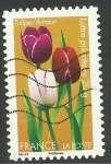 Stamps France -  Flora, tulipán