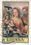 Stamps Spain -  PINTURA- Sagrada Família   - (Juan de Juanes) (R)