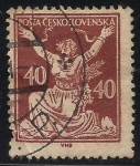 Stamps Czechoslovakia -  Checoslovaquia Rompiendo Cadenas a la Libertad