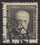 Stamps Czechoslovakia -  Presidente Tomáš Garrigue Masaryk