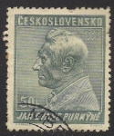 Stamps Czechoslovakia -  Jan Evangelista Purkyně