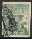 Stamps : Europe : Czechoslovakia :  Alcon Peregrino, emblema Sokol