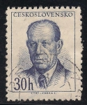 Stamps : Europe : Czechoslovakia :  Presidente Antonín Zapotocky