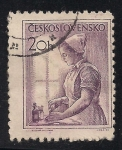 Stamps : Europe : Czechoslovakia :  Enfermera.