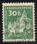 Stamps Czechoslovakia -  Castillo Pernstejn
