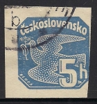 Stamps Czechoslovakia -  Paloma mensajera