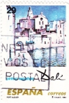Stamps Spain -  PINTURA- Port Alger- (Salvador Dalí) (R)