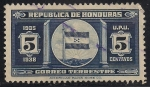 Stamps : America : Honduras :  Bandera de Honduras.
