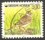 Stamps North Korea -  Ave alauda arvensis