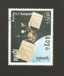 Stamps Cambodia -  Artefactos espaciales