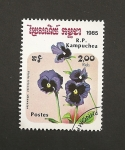 Sellos de Asia - Camboya -  Viola tricolor