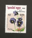 Stamps Cambodia -  Viola tricolor