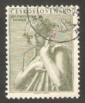 Stamps Czechoslovakia -  642 - 30 Anivº de la muerte del escultor J.V. Myslbek, La Música