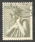 Sellos de Europa - Checoslovaquia -  642 - 30 Anivº de la muerte del escultor J.V. Myslbek, La Música