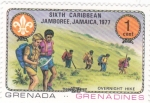 Stamps : America : Grenada :  SIXTH CARIBBEAN JAMBOREE, JAMAICA 1977