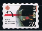 Stamps Spain -  Edifil  3629  75 años del metro de Barcelona.  
