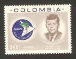 Sellos de America - Colombia -  438 - Muerte John F. Kennedy