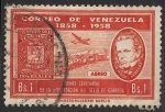 Sellos del Mundo : America : Venezuela : Avión, Tren y Miguel Herrera.