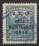 Stamps Venezuela -  ESTATUA DE SIMÓN BOLIVAR, CARACAS.