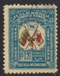 Stamps : America : Venezuela :  Banderas de Venezuela y Cruz Roja.