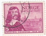 Sellos de Europa - Noruega -  HANNIBAL  SEHESTED  1609-1666 governador