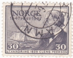 Sellos de Europa - Noruega -  UTVANDRING 1825 CLENG PEERSON